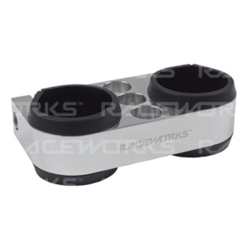 Pierburg/Ti Automotive (Walbro) Pump Brackets Black Twin  Billet Pump Bracket Suit Ext Pierburg/Walbro