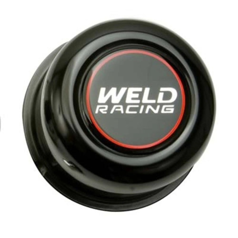 WELD Wheel Aluminium Center CAP 5-LUG 3.16′ ODX2.20’TALL Black PUSH THRU