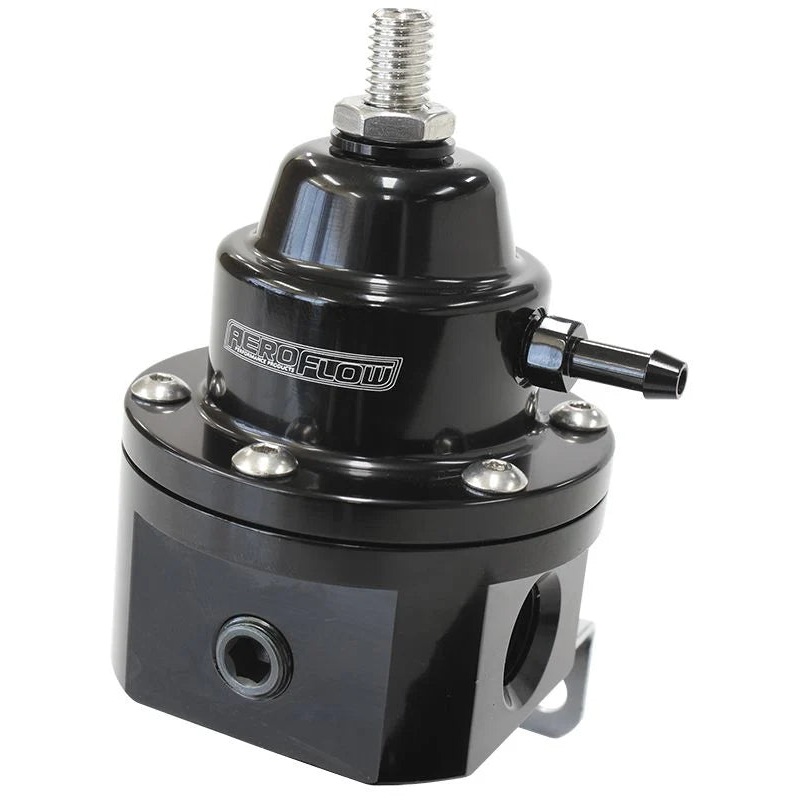 3-Port 1200hp Billet Fuel Pressure Regulator 30-120psi Adjustable Black