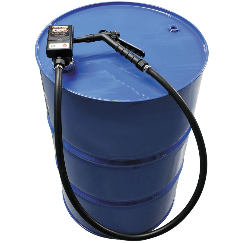 Aeroflow Battery Operated Fluid Transfer Drum Pump Manual Trigger Nozzle, 9 Liters Per Minute Flow Rate