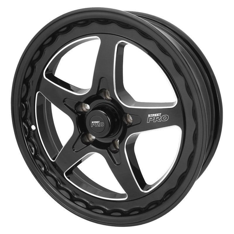 Street Pro ll V Convo Pro Wheel Black 17×4.5 in. For Holden Commodore Bolt Circle 5 x 120mm (0) 2.75 in. Back Space