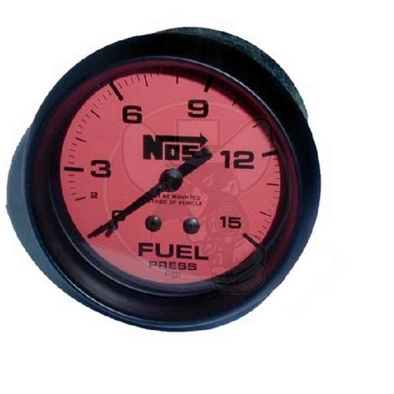 NOS GAUGE, FUEL 2-5/8 BLK 0-15 PSI
