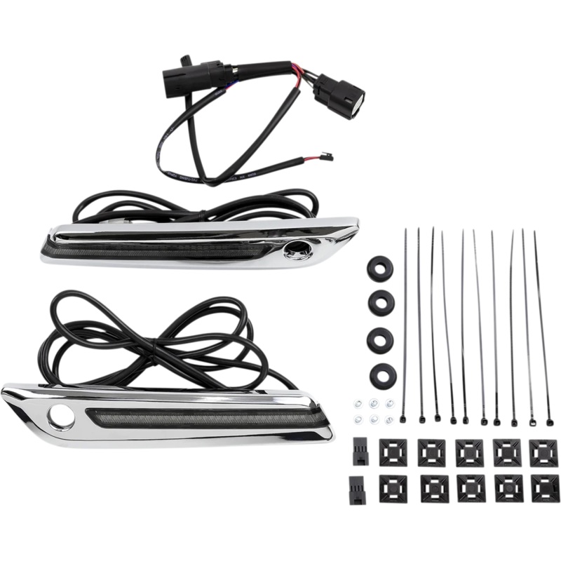 Ciro Hinge Covers – Smoke/Chrome 40070