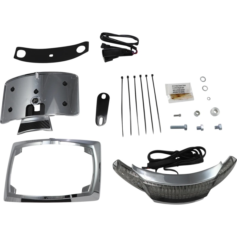 Ciro Taillight/License Plate Holder – Chrome 40051