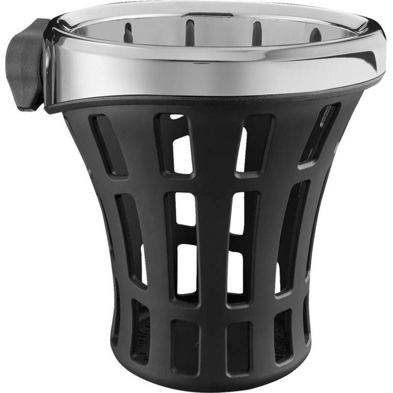 Ciro Drink Holder – Gen 2 – Big Ass – Chrome – Chrome 7/8″/1″ Handlebar Mount 55812