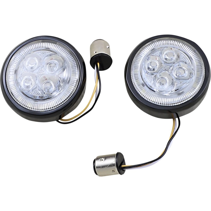 Ciro Front Signal Light Inserts – Black – Amber Lens 45420