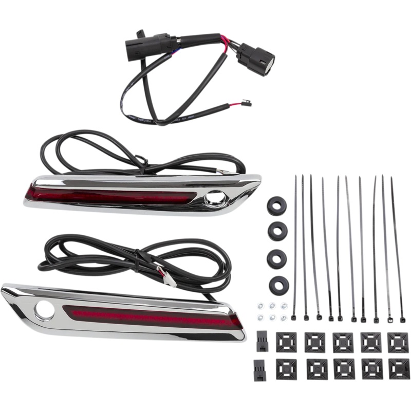 Ciro Hinge Covers – Red/Chrome 40170