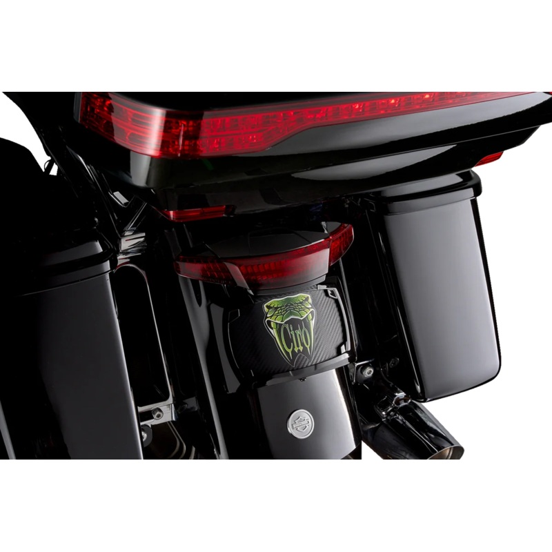 Ciro Taillight/License Plate Mount – Red Lens – Black 40474