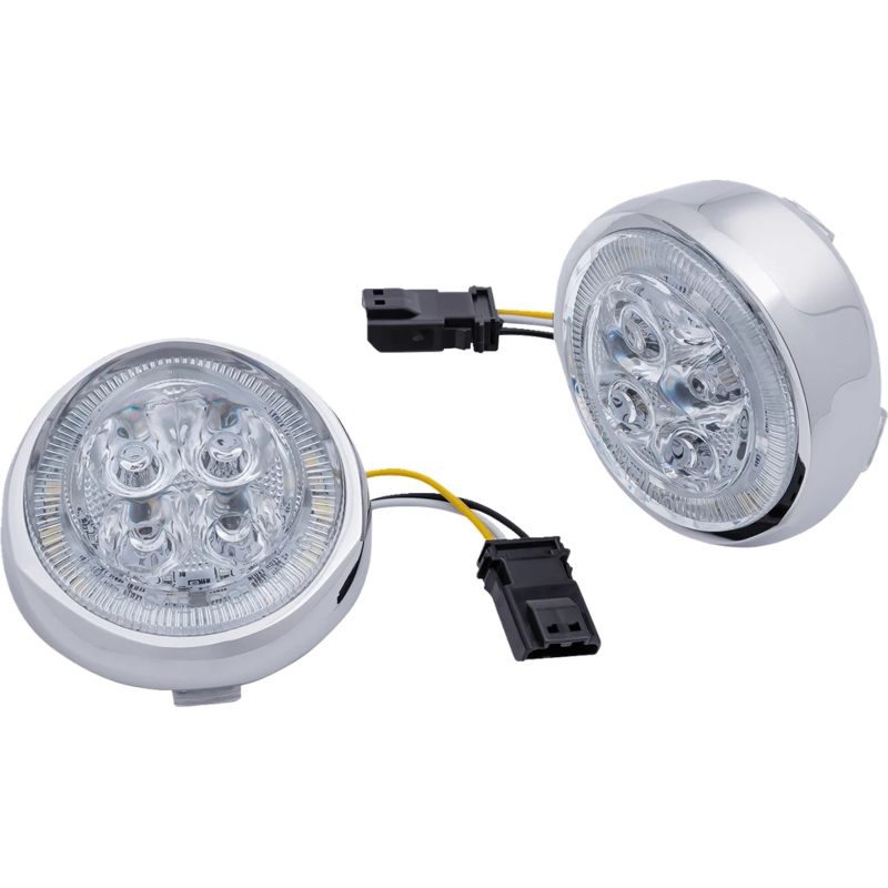 Ciro Turn Signal Insert – Front – Chrome/Clear 45403