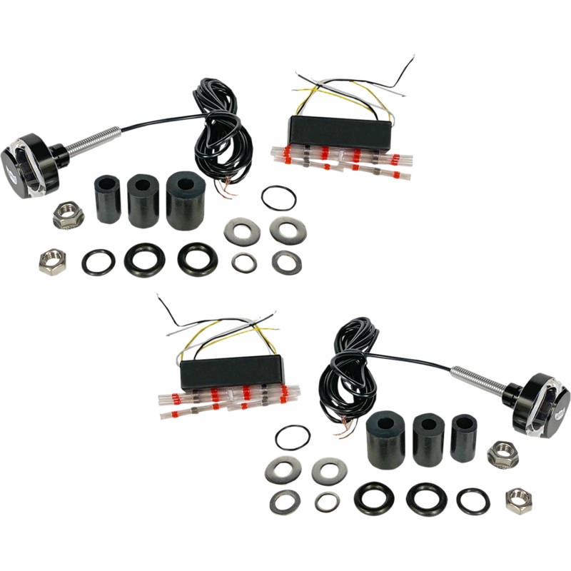 Custom Dynamics Handlebar End Dual LED Lights – Universal CD-BAR-END-AW-B