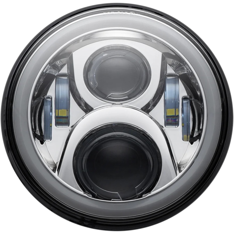Custom Dynamics Headlamp – 7″ – LED – Chrome CD-7-13-C