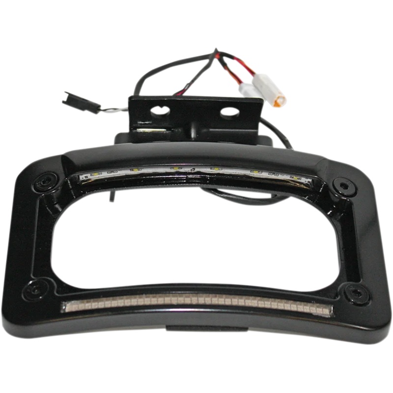 Custom Dynamics Dual-LED License Place Frame – Indian – Black CD-LP-IND-B