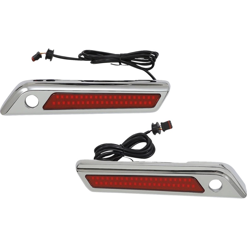 Custom Dynamics Latch Light – Saddlebag – Dual Color – Red – Chrome CD-SBL-DC4-RC