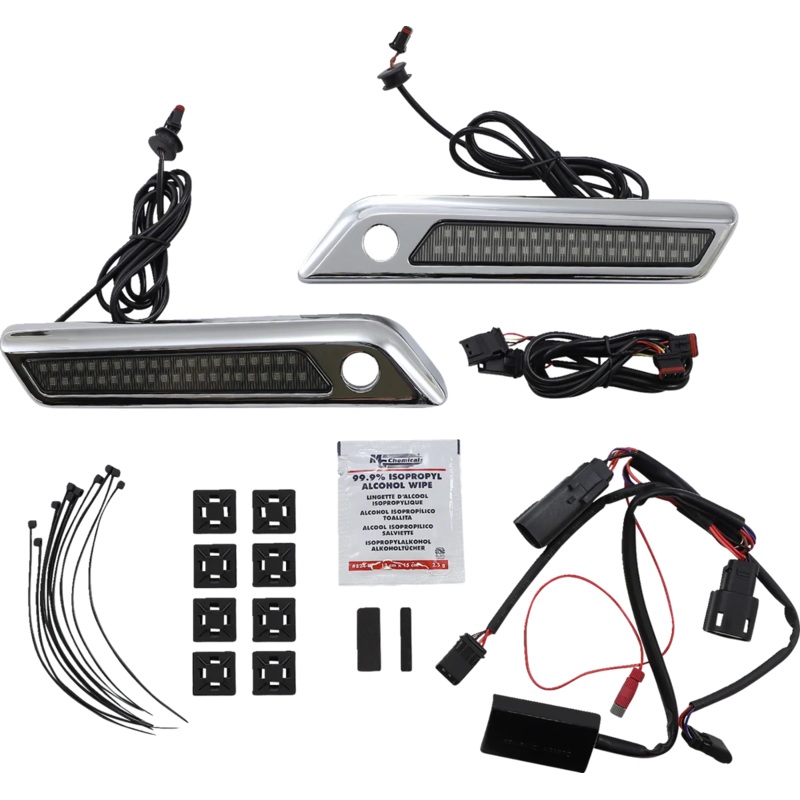 Custom Dynamics Latch Light – Saddlebag – Dual Color – Smoke – Chrome CD-SBL-DC-SC