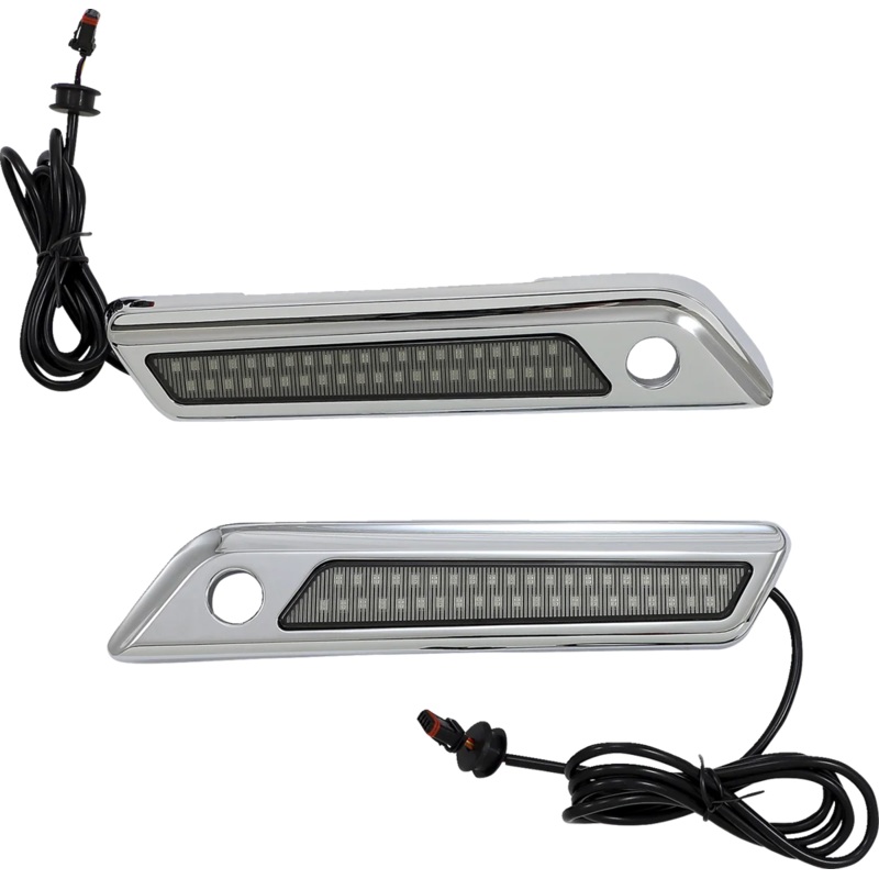 Custom Dynamics Latch Light – Saddlebag – Dual Color – Smoke – Chrome CD-SBL-DC4-SC