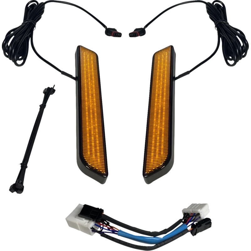 Custom Dynamics LED Fork Light – Amber – Black CD-FORK-HD-AB
