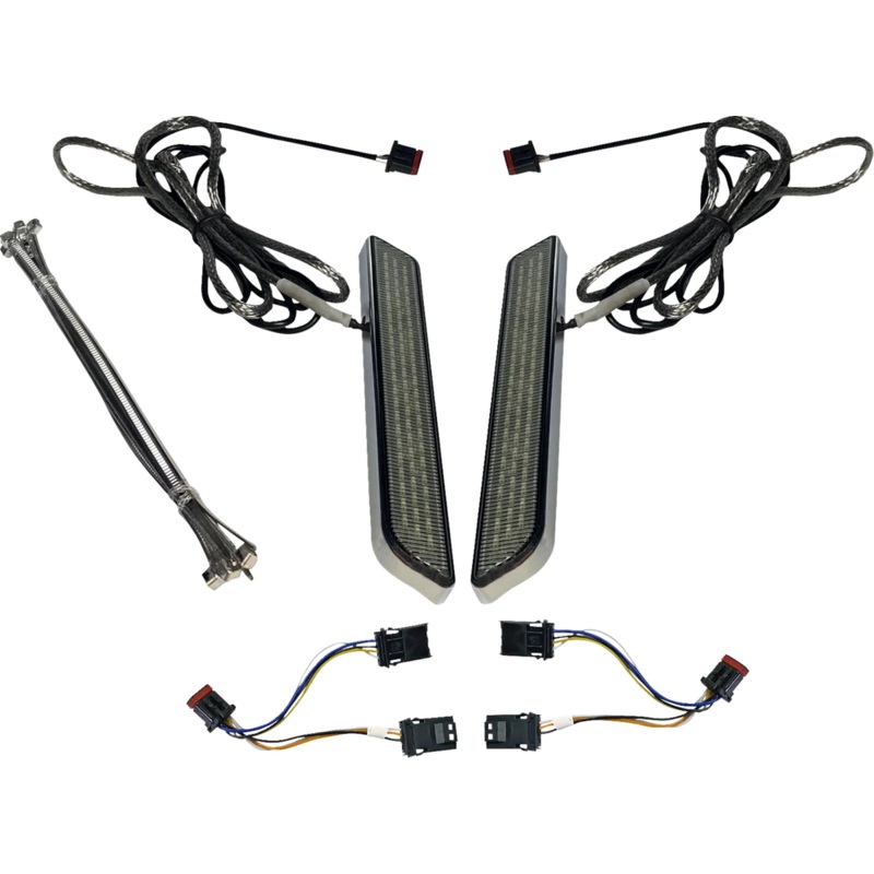 Custom Dynamics LED Fork Light – Smoke – Chrome CD-FORK-BCM-SC