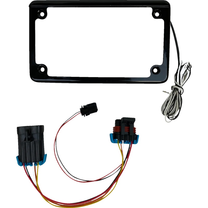 Custom Dynamics License Plate Frame – LED – w/ Tag Light – Black – SXS CD-LPF-RZR2