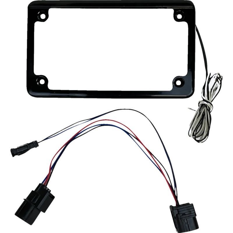 Custom Dynamics License Plate Frame – LED – w/ Tag Light – Black – SXS CD-LPF-TA