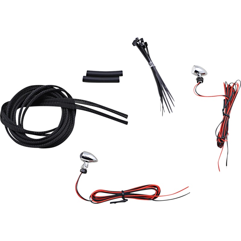 Custom Dynamics Micro Turn Signals – Red -Chrome CD-MICRO-R-C