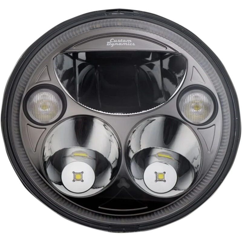 Custom Dynamics 7″ TruBEAM Headlamp – Black – Chieftain CDTB-7-IF-B