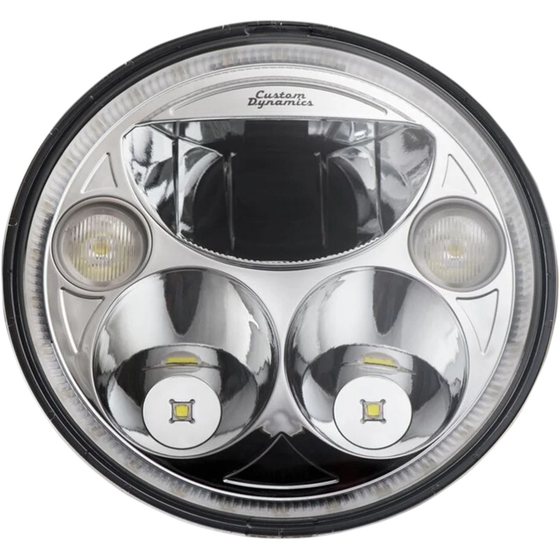 Custom Dynamics 7″ TruBEAM Headlamp – Chrome – Chief CDTB-7-I-C