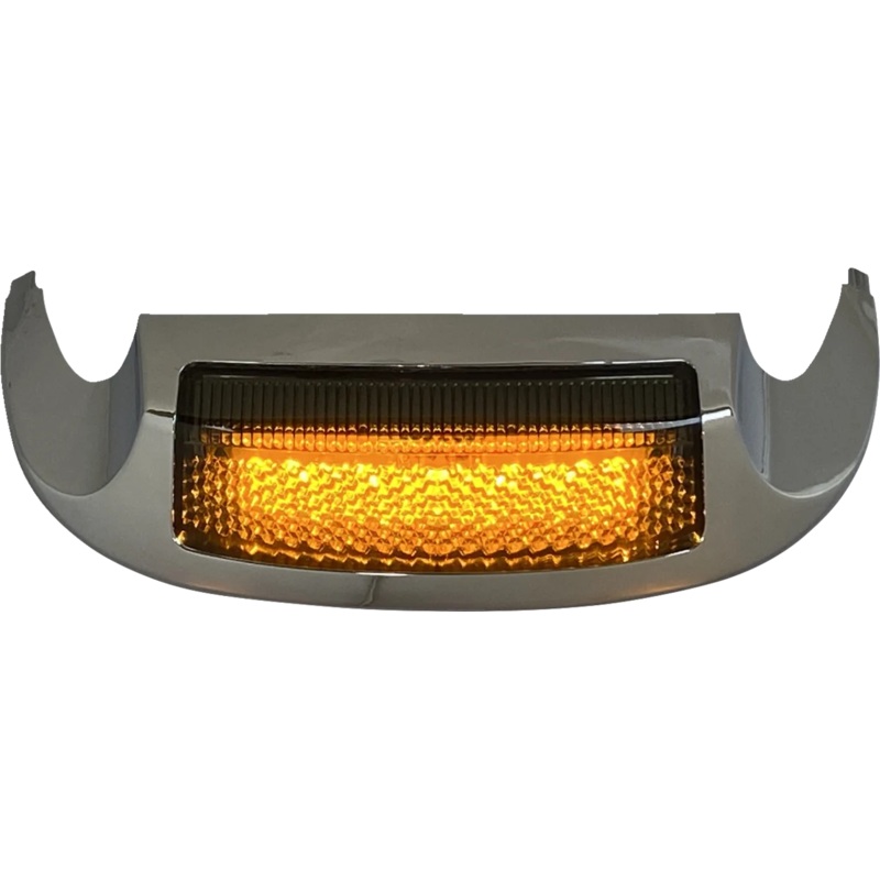 Custom Dynamics LED Front Fender Tip – Amber LED/Smoke Lens – Chrome GEN-FT-AS