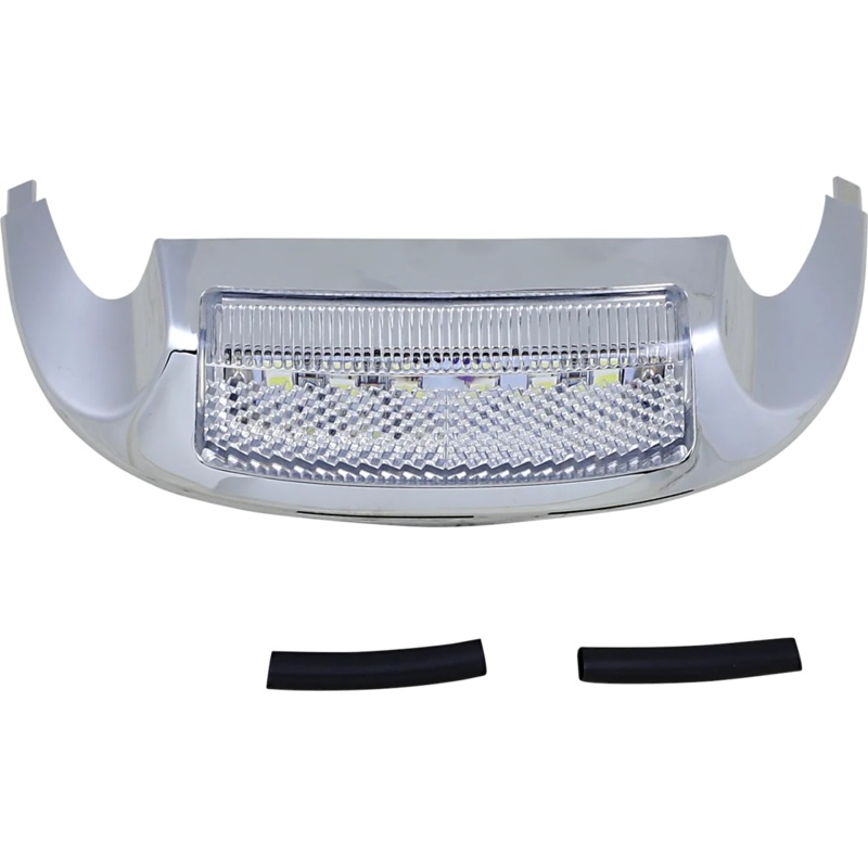 Custom Dynamics LED Front Fender Tip – White LED/Clear Lens – Chrome GEN-FT-WC