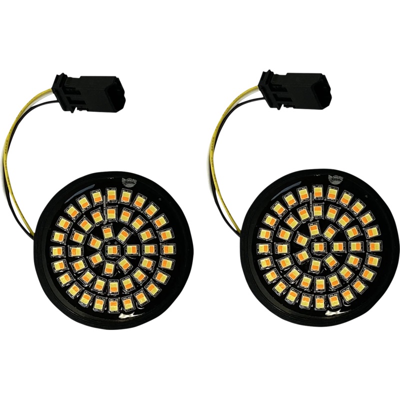 Custom Dynamics LED Turn Signal Insert – Amber/White – CVO GEN-4-AW-JAE