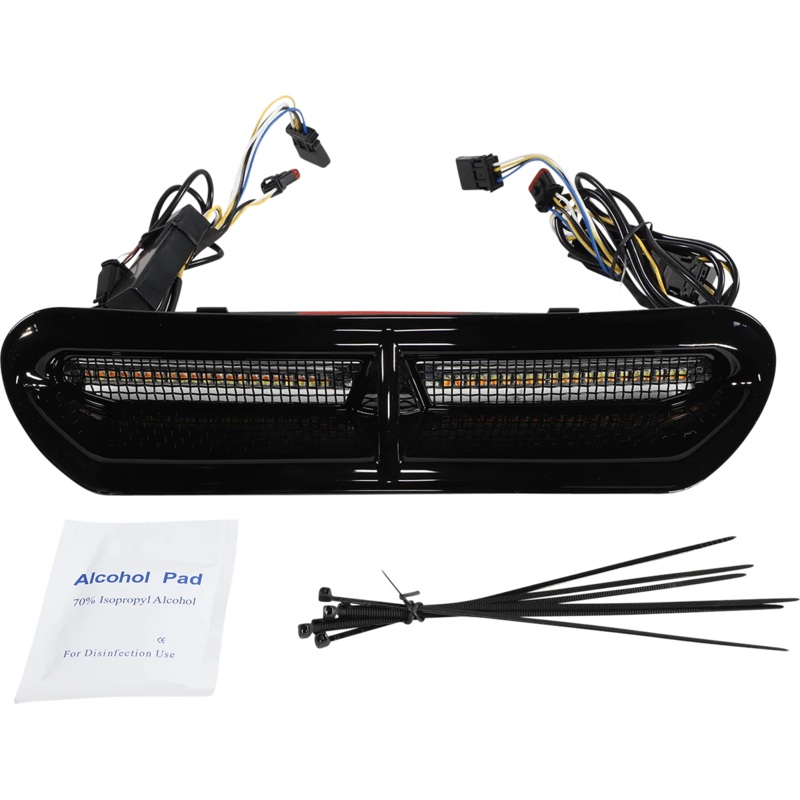 Custom Dynamics LED Vent Insert – Amber/White – Black w/ Black Mesh CD-VENT-AW2-BB