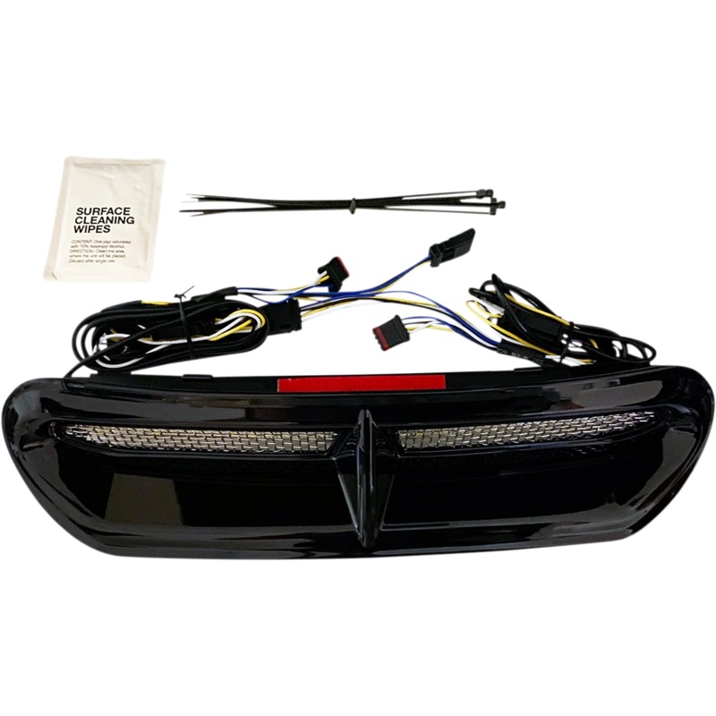 Custom Dynamics LED Vent Insert – Amber/White – Black w/ Stainless Mesh CD-VENT-AW2-B