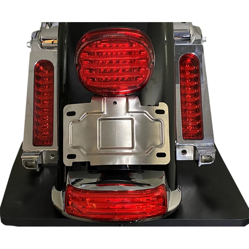 Custom Dynamics License Plate Mount/Relocation – Chrome CD-TLLP-KIT-C