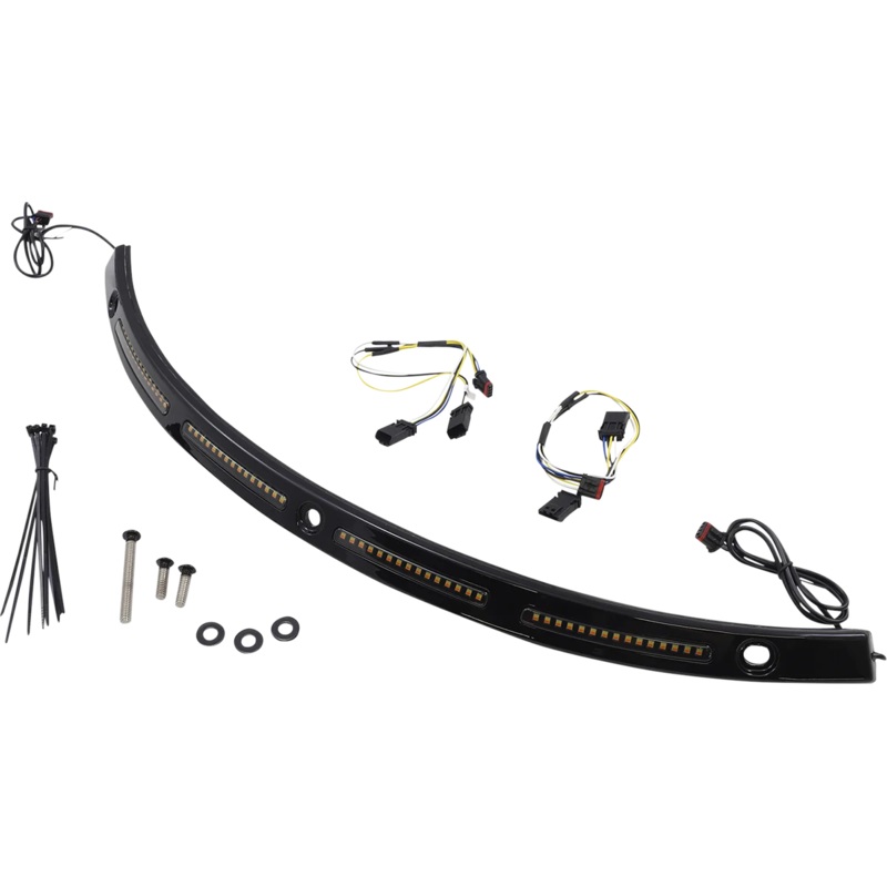 Custom Dynamics Windshield Trim – Sequential Turn Signals – Black CD-WT2-SEQ-14-B