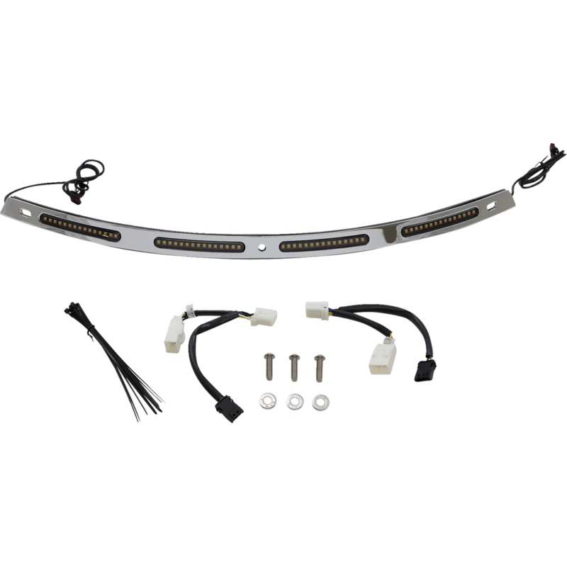 Custom Dynamics Windshield Trim – Sequential Turn Signals – Chrome CD-WT2-SEQ-01-C