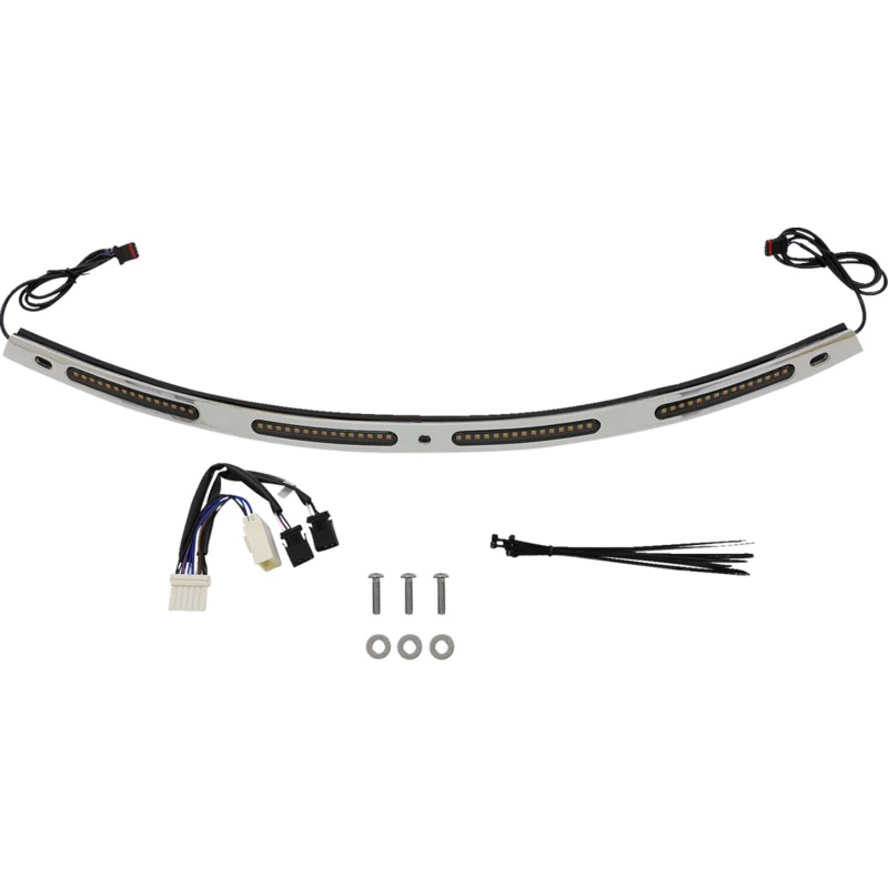 Custom Dynamics Windshield Trim – Sequential Turn Signals – Chrome CD-WT2-SEQ-05-C