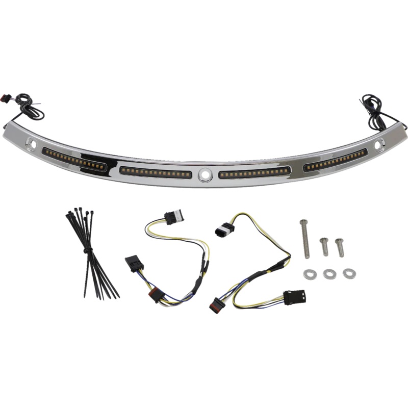 Custom Dynamics Windshield Trim – Sequential Turn Signals – Chrome CD-WT2-SEQ-14-C