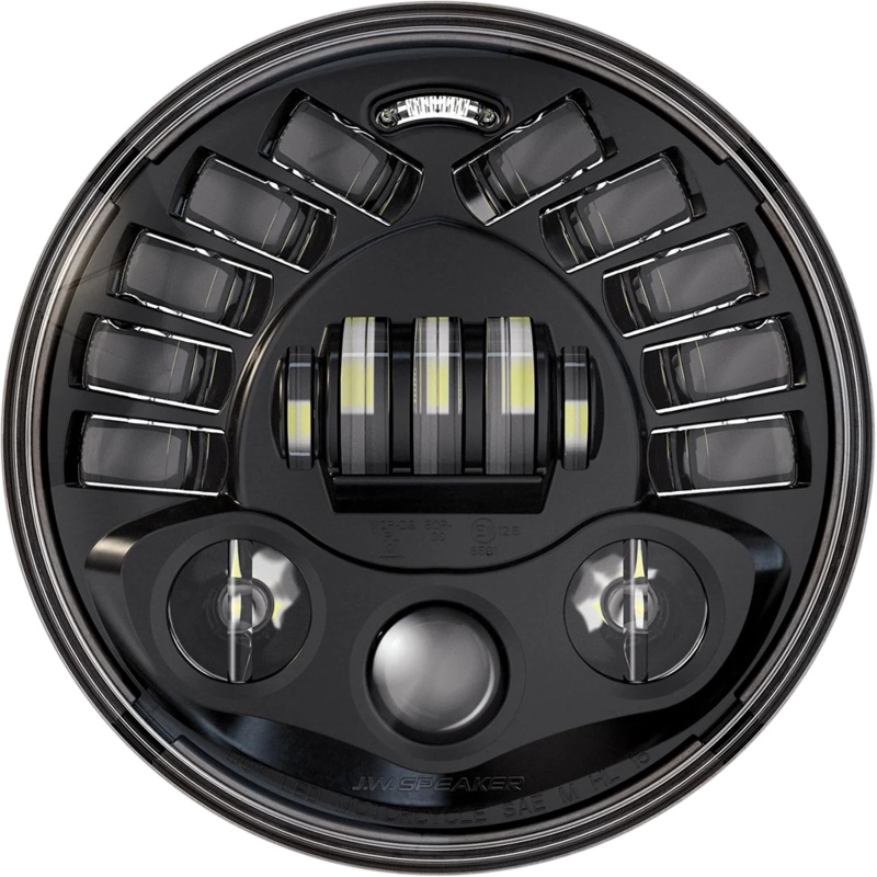 Custom Dynamics Adaptive Headlight with Adapter – 7″ – Black PB-7A-14-B