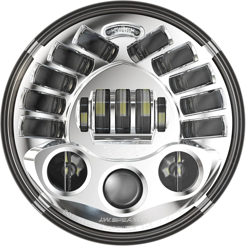 Custom Dynamics Adaptive Headlight with Adapter – 7″ – Chrome PB-7A-14-C