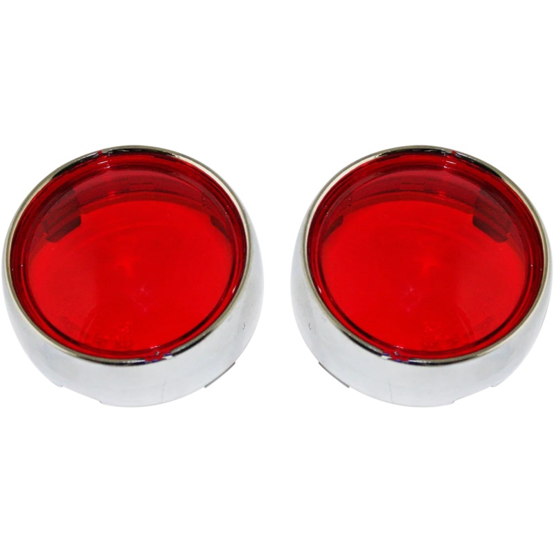 Custom Dynamics Bullet Signal Lenses – Chrome/Red PB-B-BEZ-CR