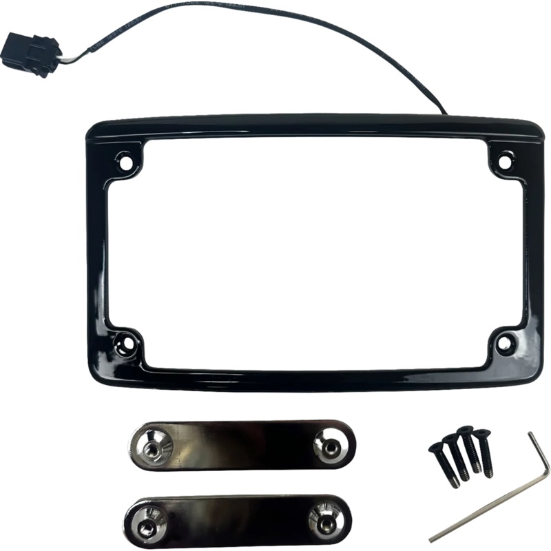 Custom Dynamics Lighted License Plate Frame – Black LPF-RAD-23CVO-B