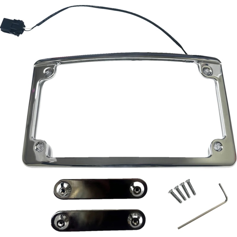 Custom Dynamics Lighted License Plate Frame – Chrome LPF-RAD-23CVO-C