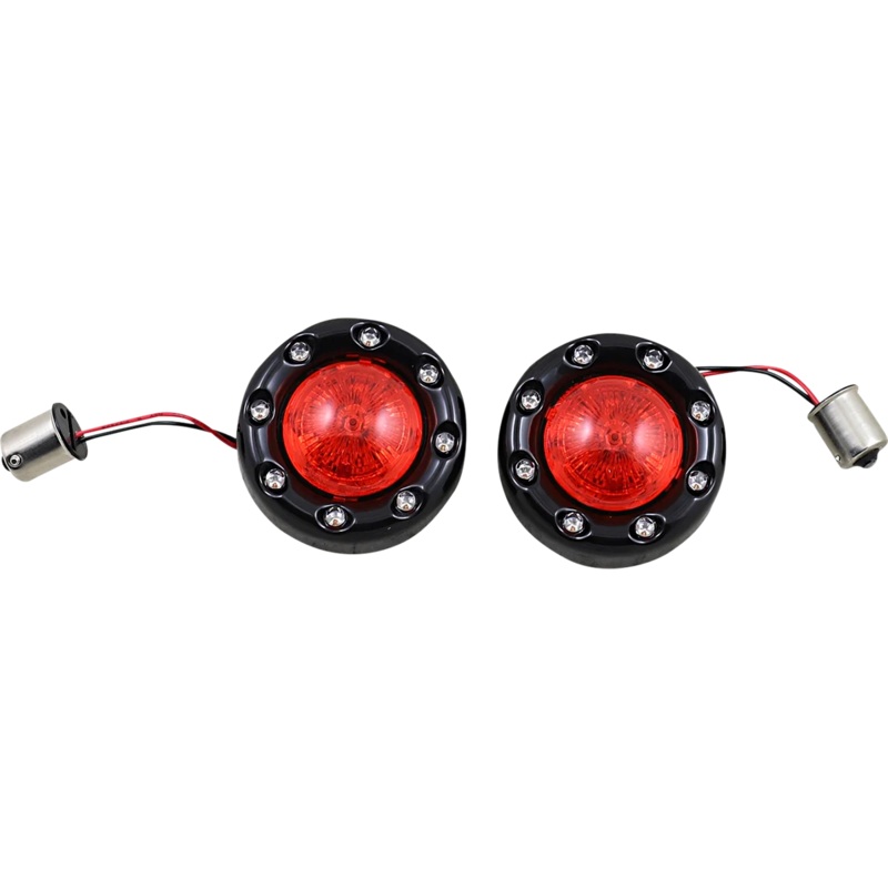 Custom Dynamics Bullet Turn Signal 1156 – Black – Red Lens PB-BR-RR 56-BR