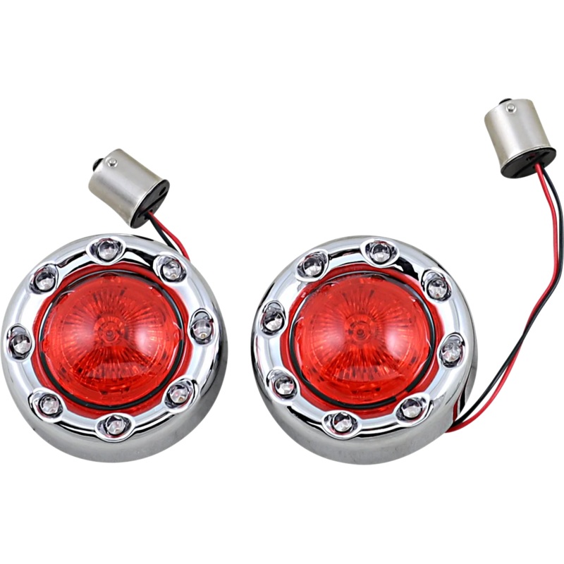 Custom Dynamics Bullet Turn Signal 1156 – Chrome – Red Lens PB-BR-RR 56-CR
