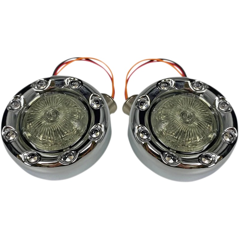 Custom Dynamics Bullet Turn Signal 1157 – Chrome – Smoke Lens PB-BR-AW-57-CS