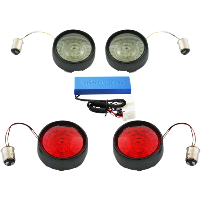 Custom Dynamics Full Bullet Turn Signal Conversion Kit – Black PB-HD-BB-B