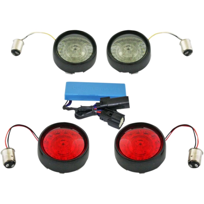 Custom Dynamics Full Bullet Turn Signal Conversion Kit – Black PB-SS-BB-B