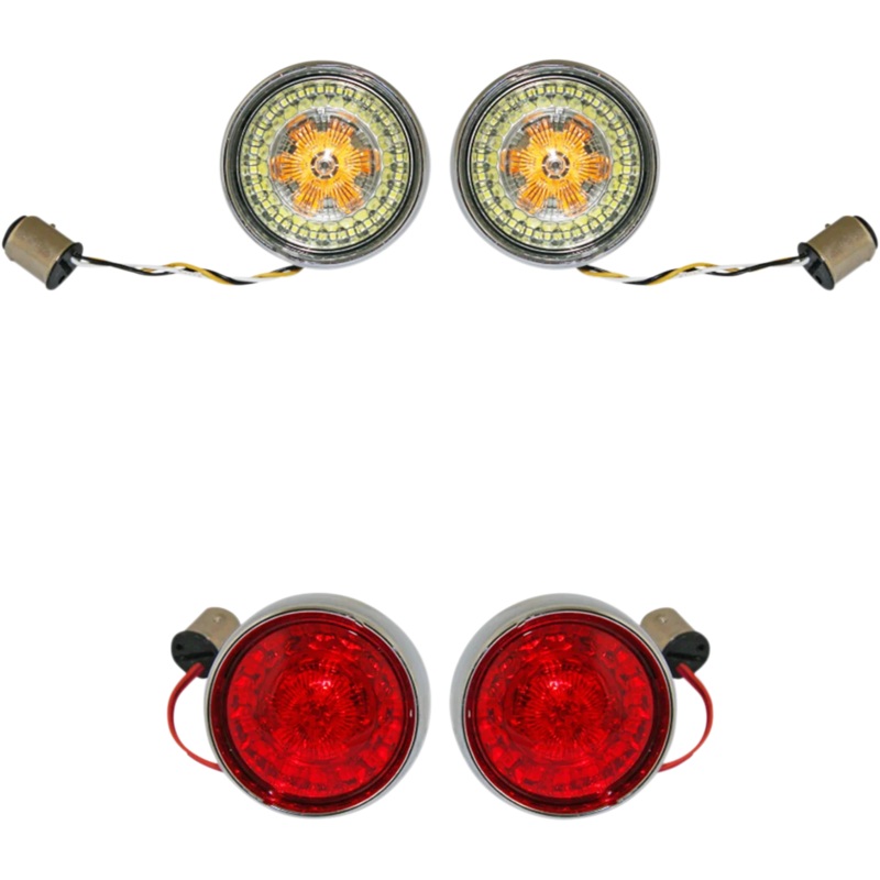 Custom Dynamics Full Bullet Turn Signal Conversion Kit – Chrome PB-BCM2-BB-C