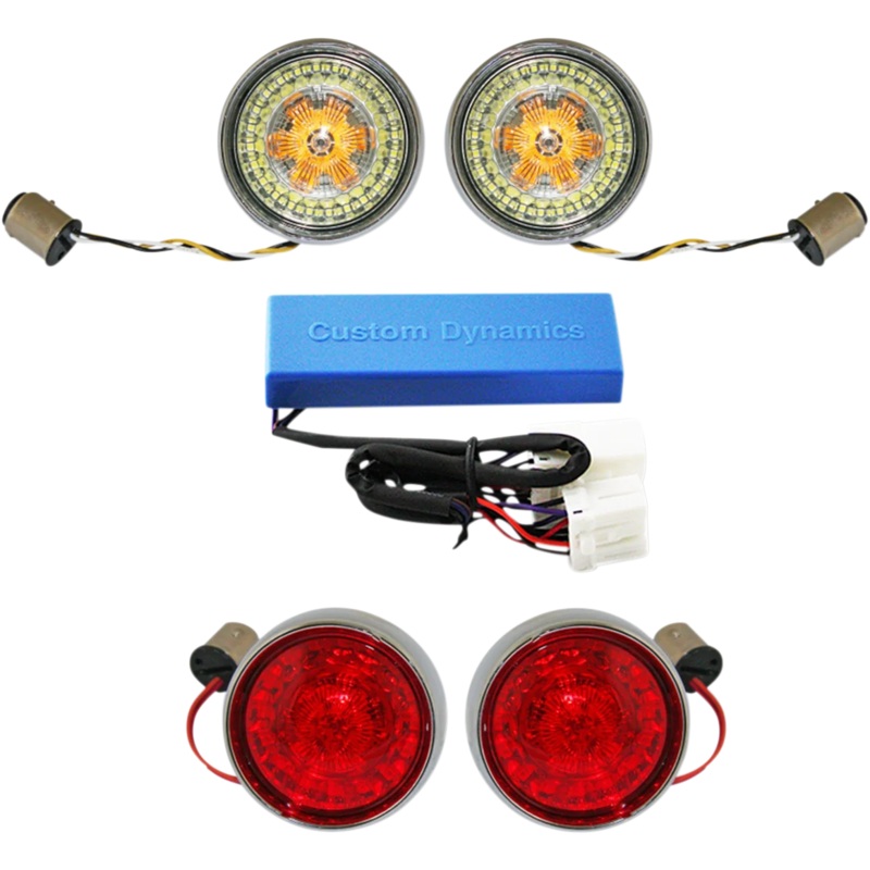 Custom Dynamics Full Bullet Turn Signal Conversion Kit – Chrome PB-HD-BB-C