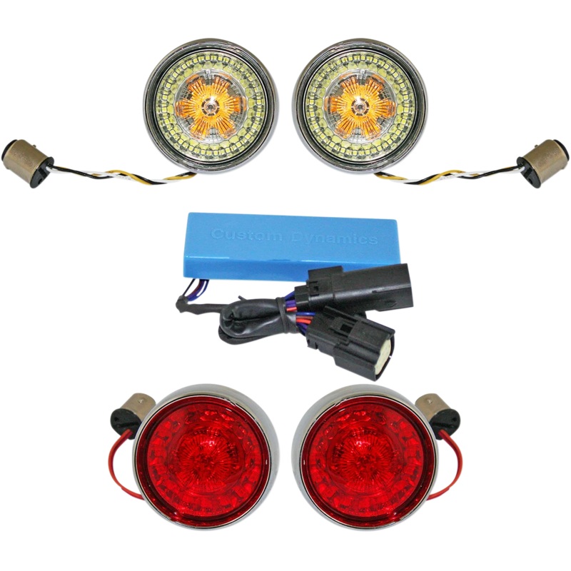 Custom Dynamics Full Bullet Turn Signal Conversion Kit – Chrome PB-SS-BB-C