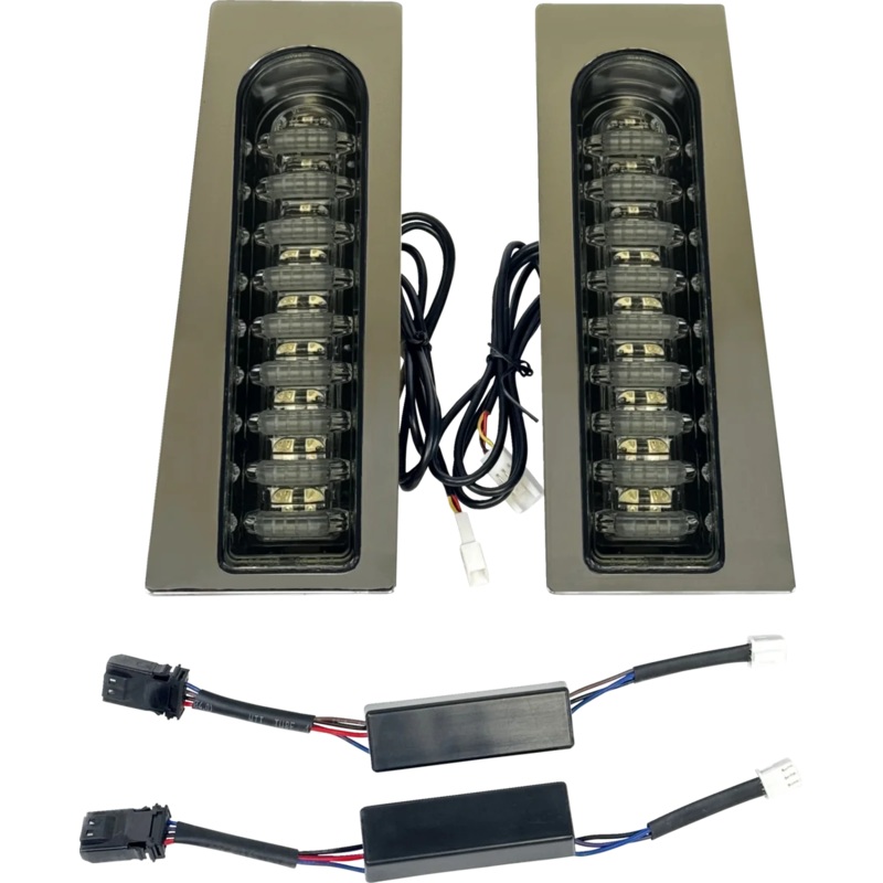 Custom Dynamics ProBEAM Auxiliary Fillerz – Run/Brake/Turn – Smoke Lens – Chrome PB-FILL-23-SC